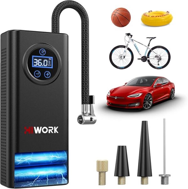 Big offer -60% off Air Compressor, Tire Inflator Portable Air Pump 150 PSI for Car Tires Bikes Balls Balloons