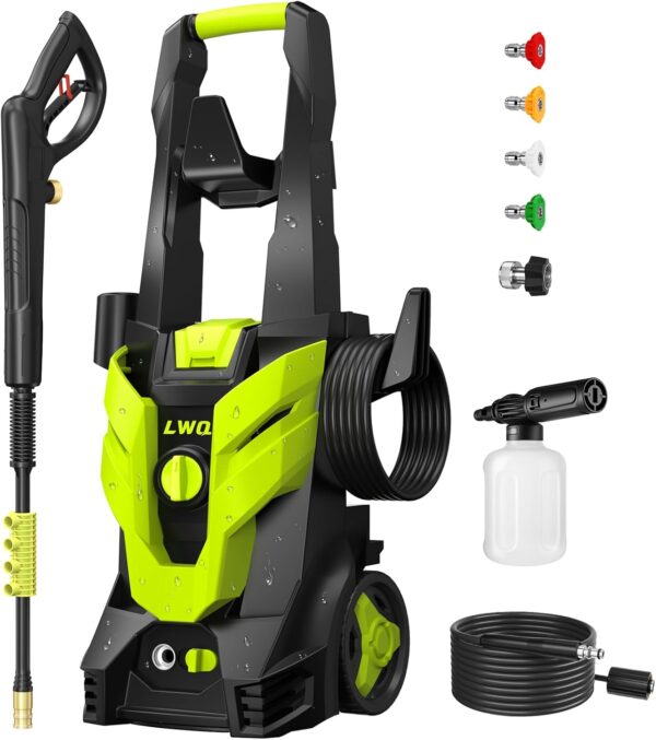Limited time deal 50% off Electric Pressure Washer, 2.5 GPM Power Washer with 4 Quick Connect Nozzles   High Pressure