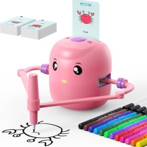 Limited time deal -26% off Smart Drawing Robot for Kids,Montessori Educational Painting Toy  with  Pens,Magic Drawing Robot with 150 Learning Word Cards,Ideal Gift for 5+ Year Old Boys Girls