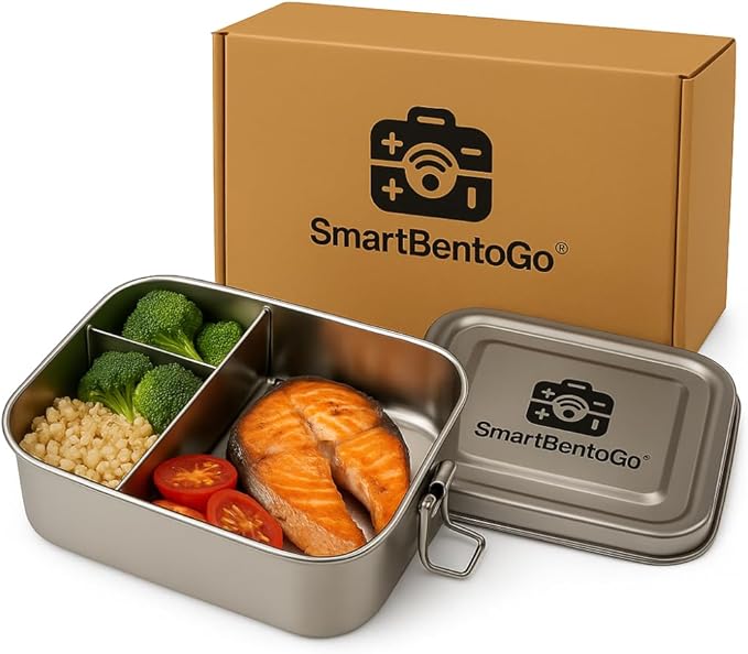 Bento Lunch Box – Leakproof, 3-Compartment Food Container for Balanced Meals