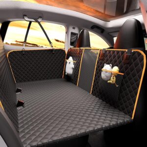 Prime Day Deal -75% Back Seat Extender for Dogs - Large Space, Waterproof Dog Car Seat Cover for Back Seat with Hard Bottom Holds 420lbs